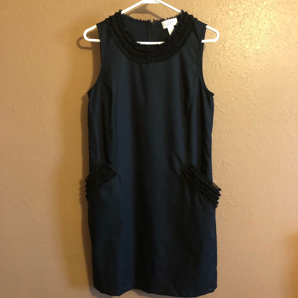 Ann Taylor Loft Little Black Dress With Pockets
